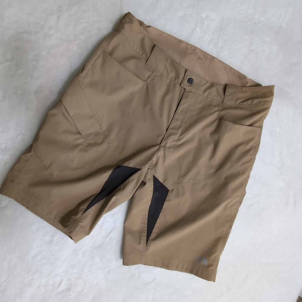 The North Face Hiking Shorts Mens 38 Tan Stretch Mesh Gusset Outdoor A2EG